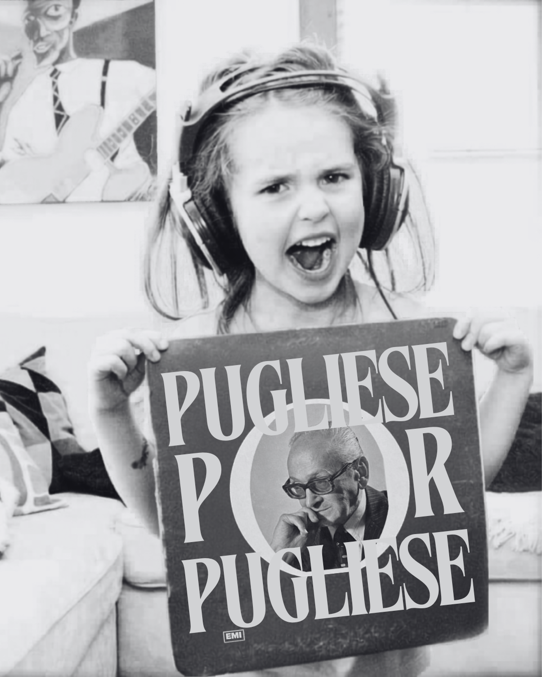 Girl holding Pugliese album